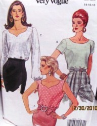 8294 VOGUE EZ PULLOVER TOP SLEEVES OR NOT PATTERN 8-12,; 14-18 choice